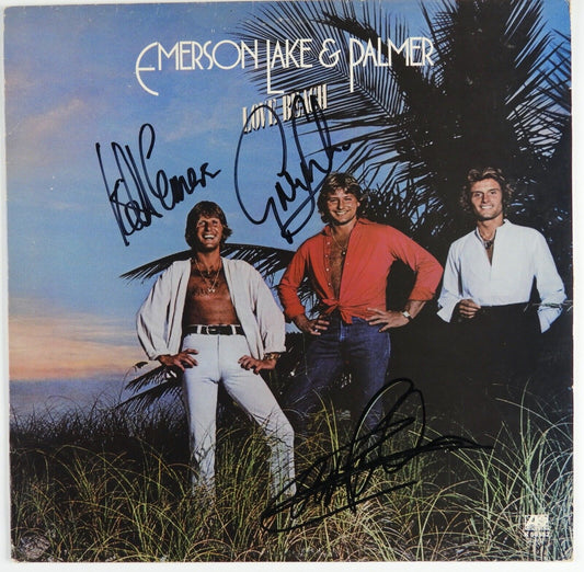 Emerson Lake & Palmer JSA Signed Autograph Album Record Vinyl Love Beach Fully