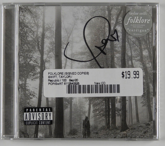 Taylor Swift Signed Autograph Folklore CD Booklet Still Sealed