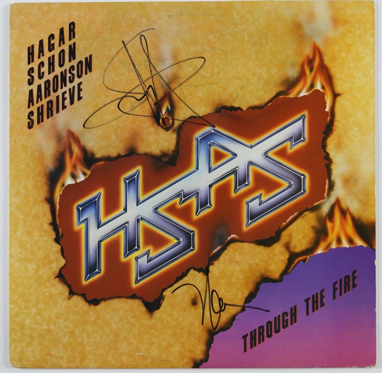 HSAS Sammy Hagar Neal Schon JSA Signed Autograph Album Record LP