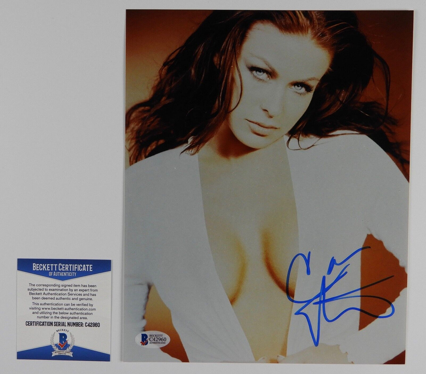 Carmen Electra signed autograph photo 8 x 10 BAS COA Beckett