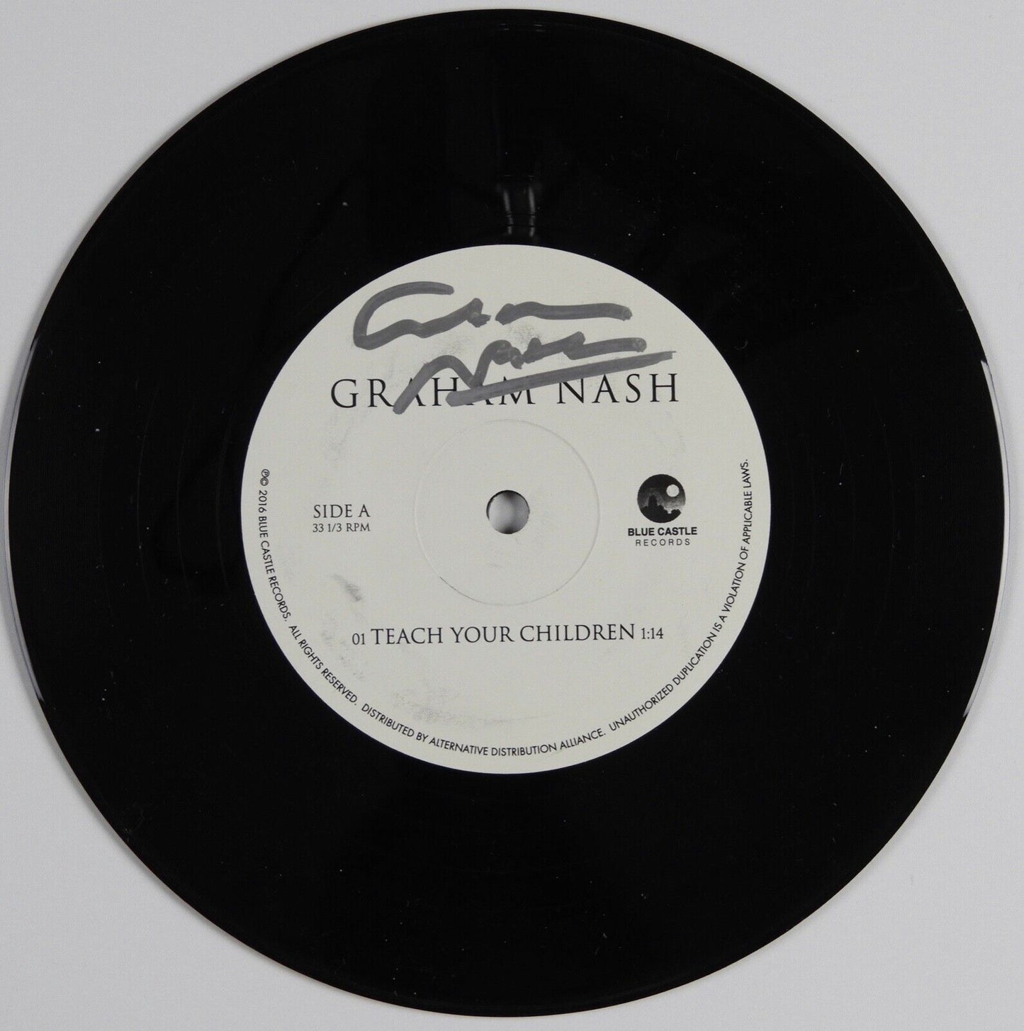 Graham Nash Signed Autograph 45 JSA Vinyl Record Teach Your Children