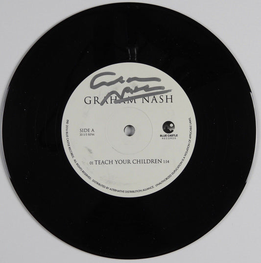 Graham Nash Signed Autograph 45 JSA Vinyl Record Teach Your Children