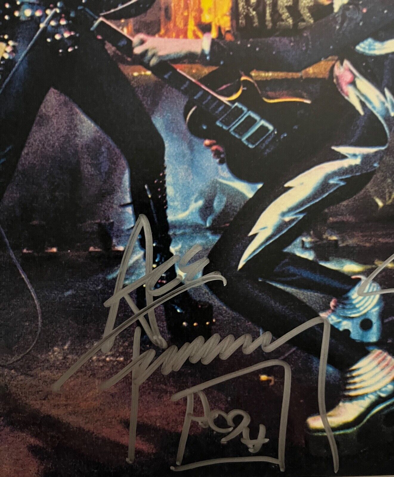 KISS JSA Paul Stanley Ace Frehley Autograph Signed Record Album German Alive
