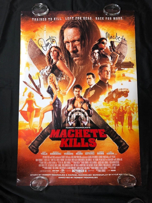 Machete Kills Danny Trejo Signed Autogragh One Sheet Movie Poster JSA LOA