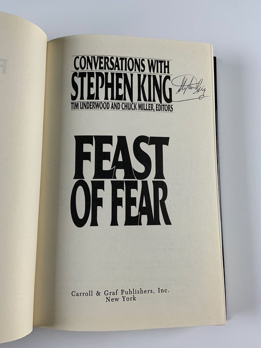 Stephen King Conversations with JSA Autograph Signed Book Feast Of Fear