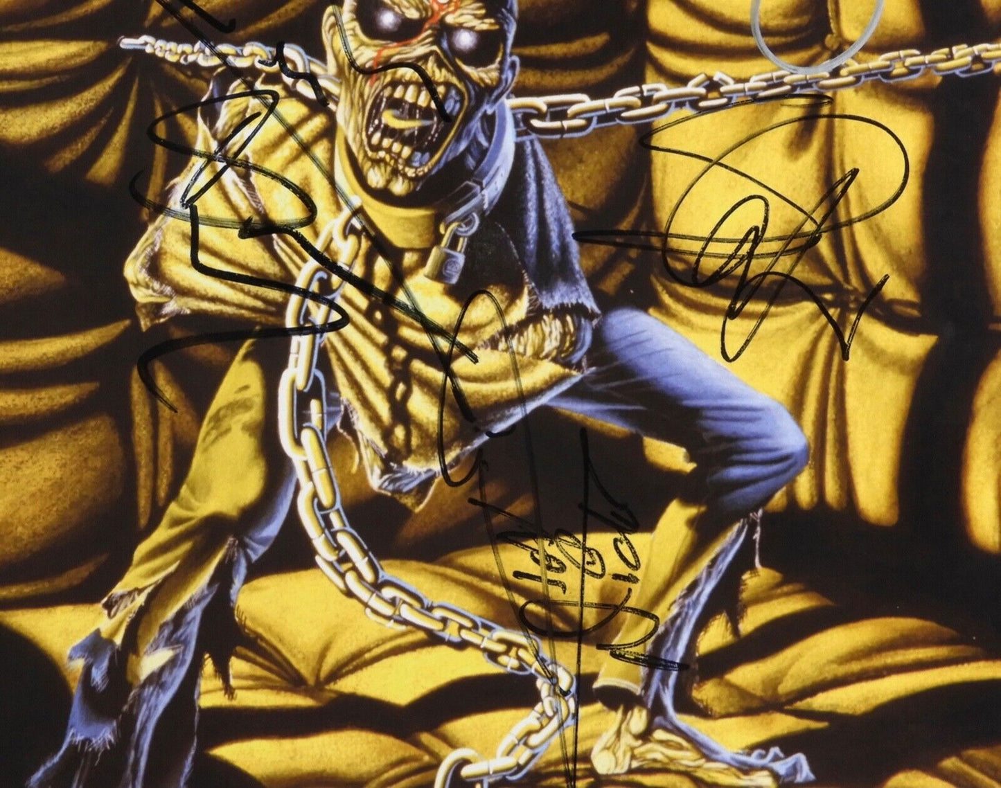 Iron Maiden Autograph Signed Fully Piece Of Mind  Epperson REAL JSA 6 sigs