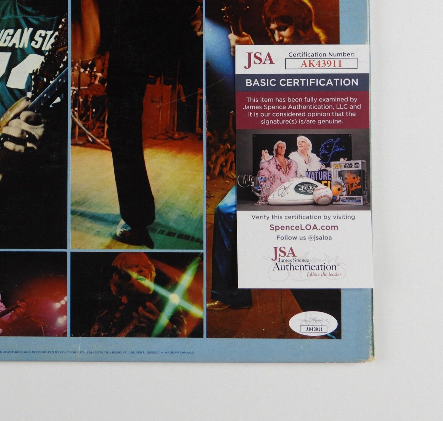 Bachman Tuner Overdrive Randy Bachman JSA Signed Autograph Album Record LP