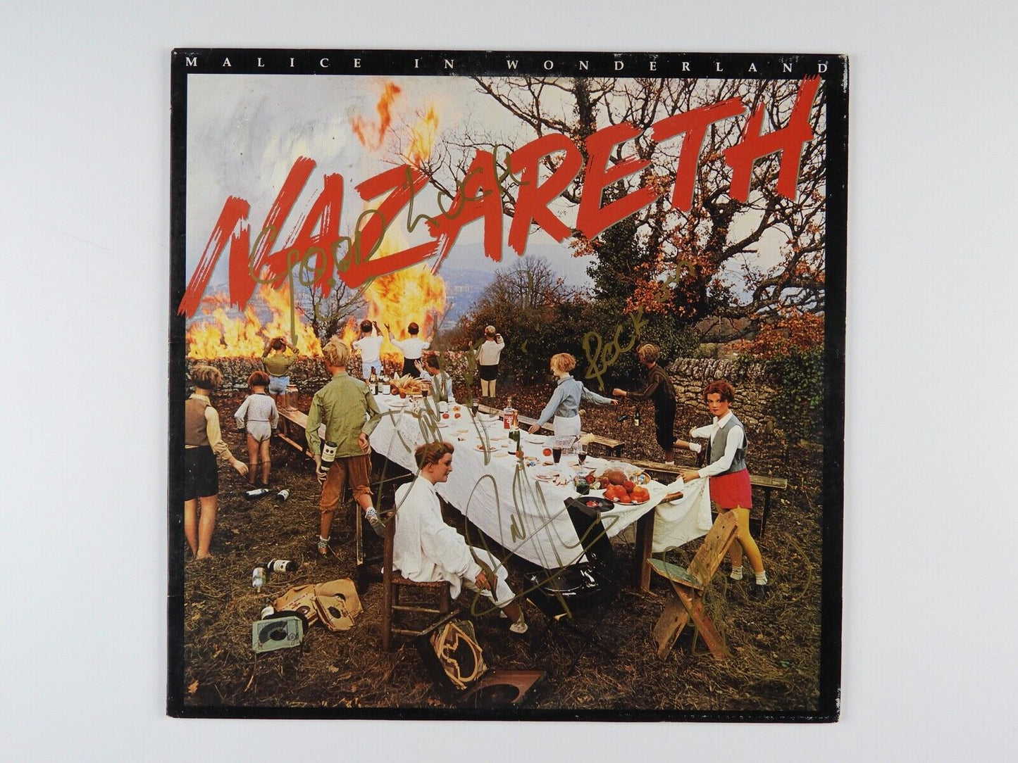 Nazareth Signed Autograph JSA Record Album Vinyl LP Darrell Sweet Malice
