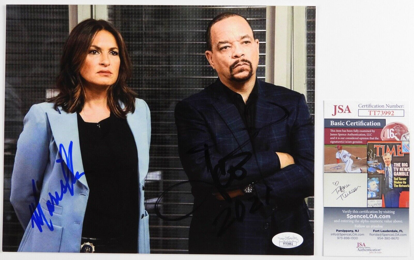 Mariska Hargitay Ice T Law And Order SVU Signed JSA Autograph Photo 8 x 10