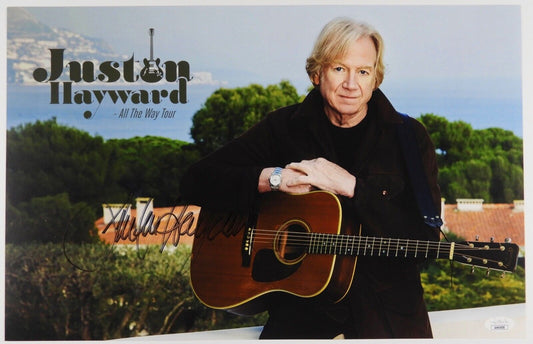 Justin Hayward Lithograph Poster JSA Signed Autograph 11 x 17 The Moody Blues