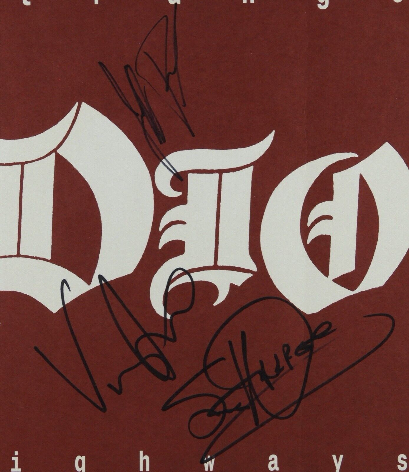 DIO JSA Signed Autograph Record Album FLAT 12" Strange Highway