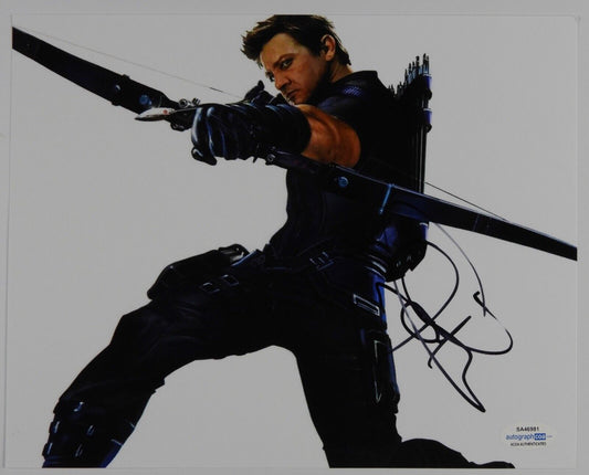 Jeremy Renner Avengers Autograph Signed 8 x 10 photo ACOA Hawkeye