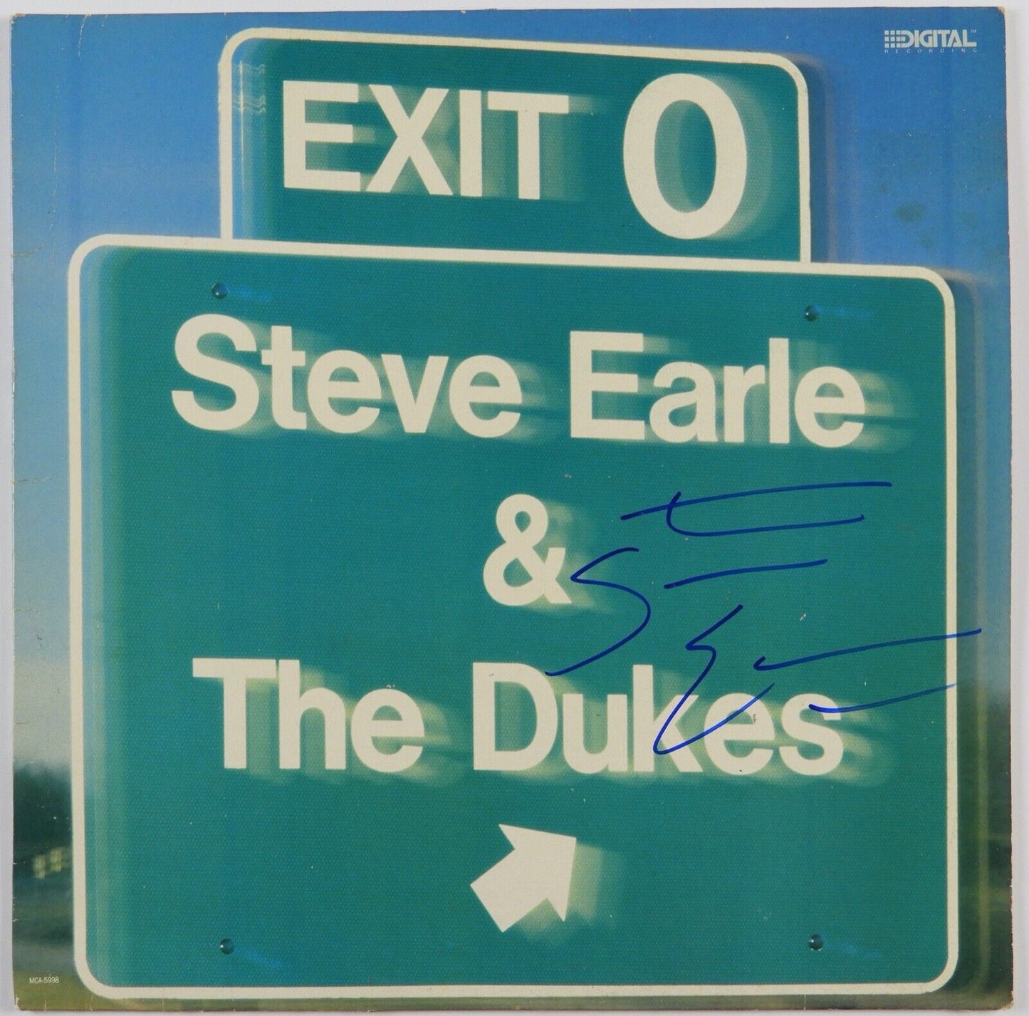 Steve Earle & The Dukes JSA Signed Autograph Album Vinyl Record Exist 0