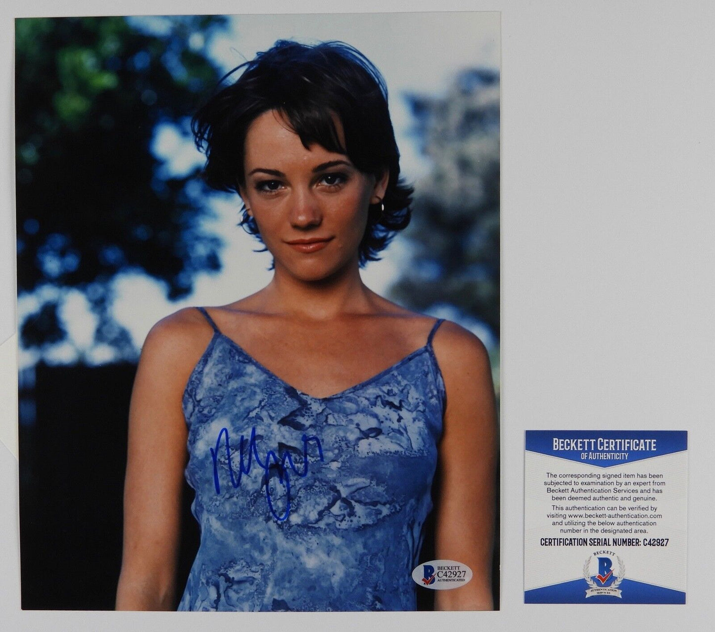 Natasha G. Wagner signed autograph photo 8 x 10 BAS COA Beckett