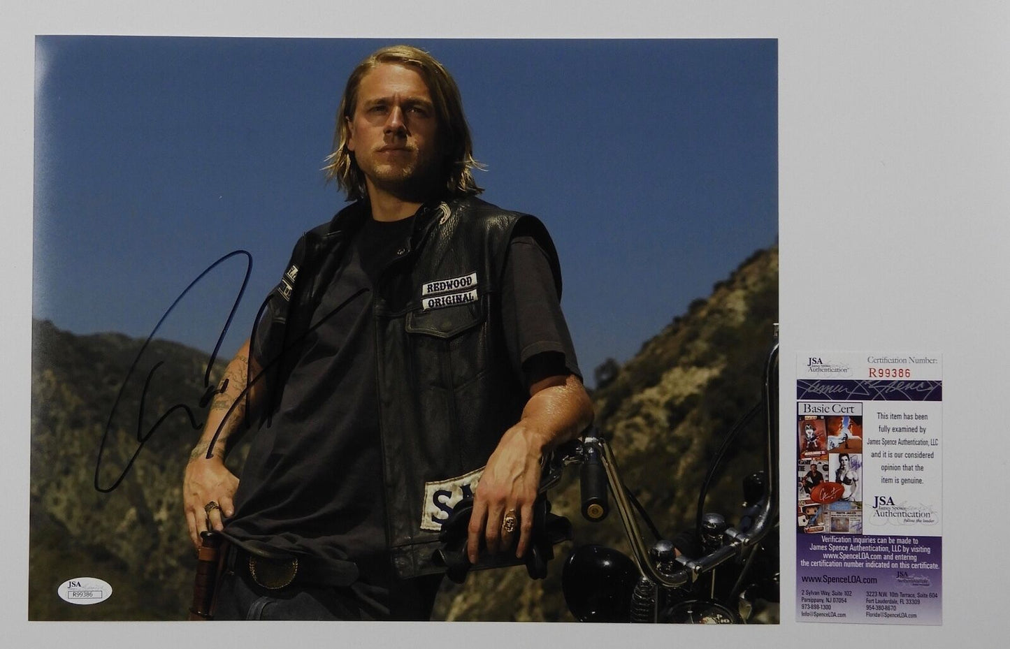 Charlie Hunnam Autograph Signed 11 x 14 JSA COA Sons of Anarchy