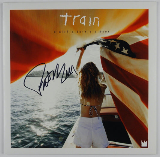 Train Pat Monahan Signed Autograph JSA Vinyl Record Album A Girl A Bottle A Boat