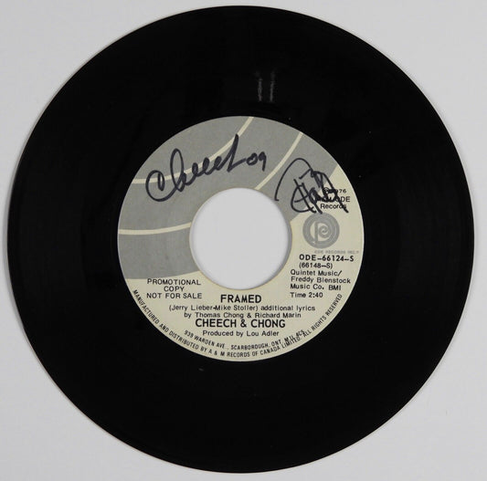Cheech And Chong Signed Autograph 45 JSA Vinyl Record