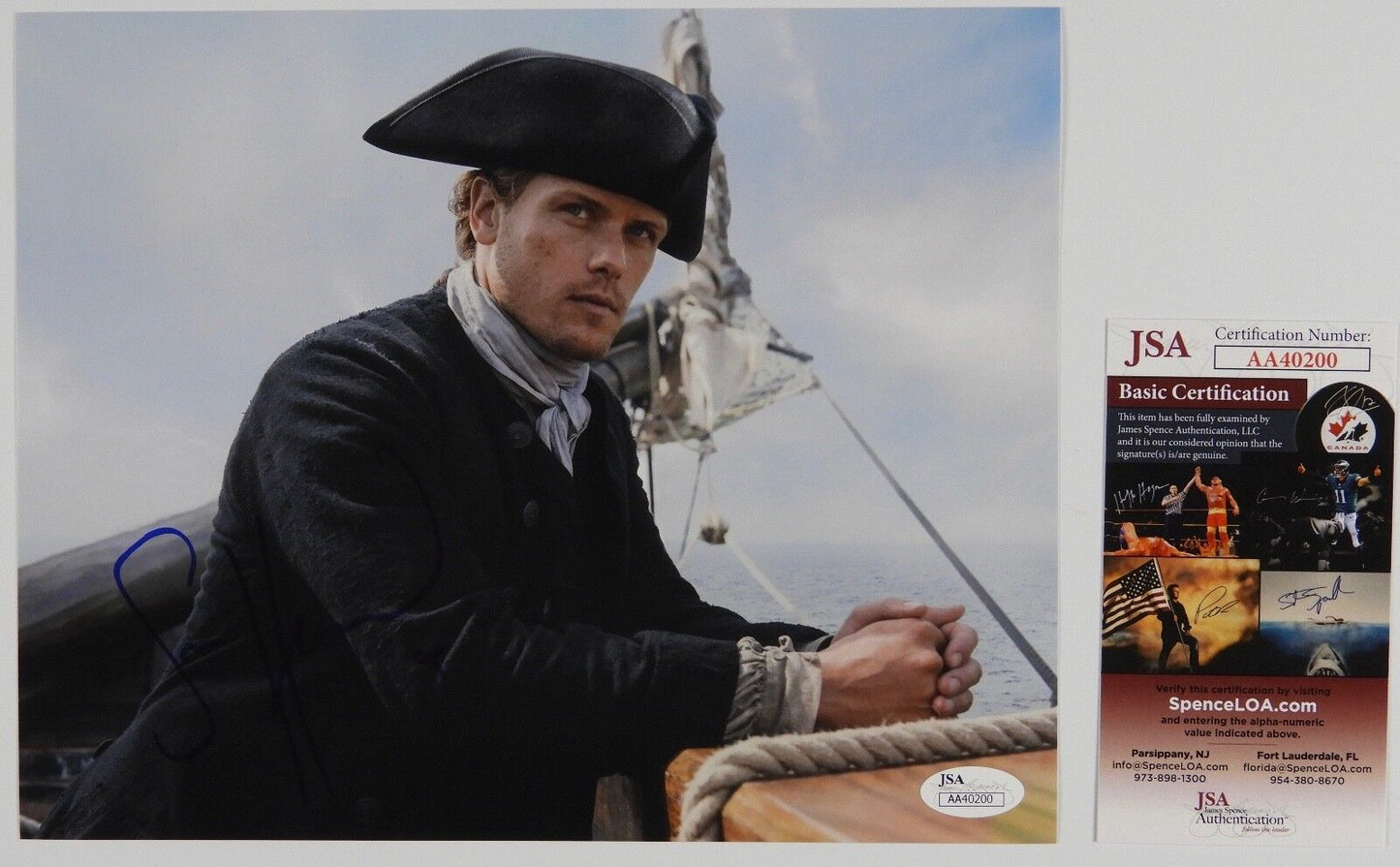 Sam Heughan Outlander JSA signed autograph 8 x 10 Photo