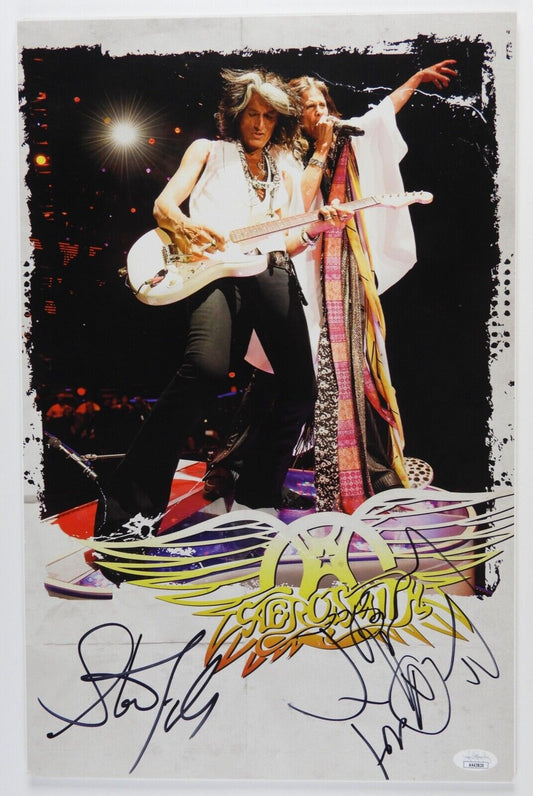 Aerosmith Steven Tyler Joe Perry Signed JSA Autograph 11 x 17 Poster