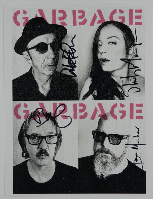 Garbage JSA Signed Autograph 8 1/2" X 11" Card White Album No Gods No Masters