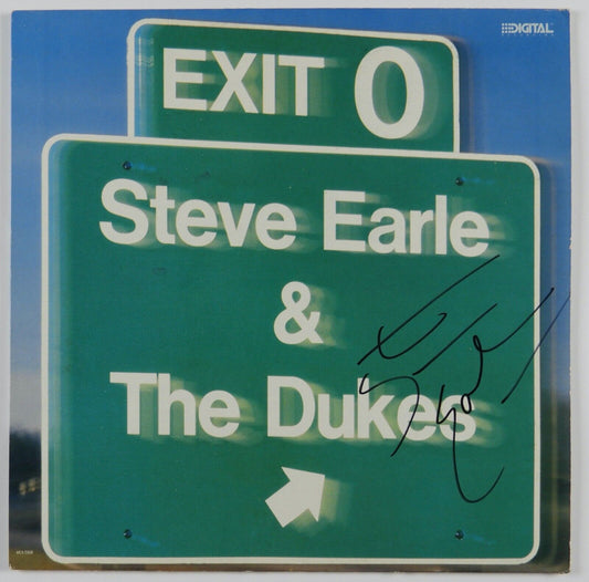 Steve Earle & The Dukes JSA Signed Autograph Album Vinyl Record Exist 0