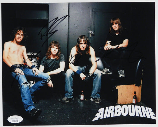 Airbourne Fully Signed JSA Autograph Photo 8 x 10 Joel O'Keeffe Ryan