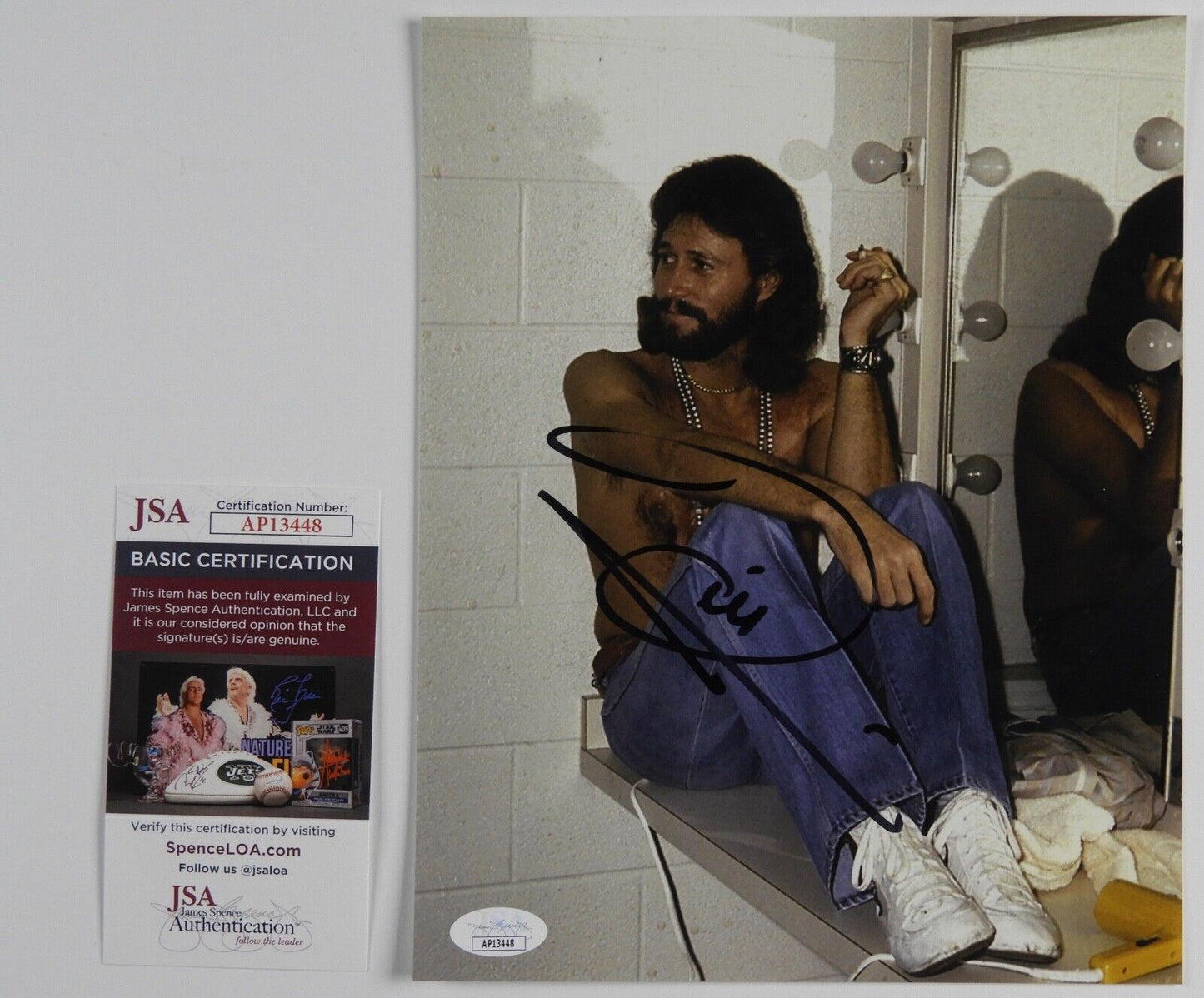 Barry Gibb JSA Signed Autograph 8 x 10 Photo The Bee Gees