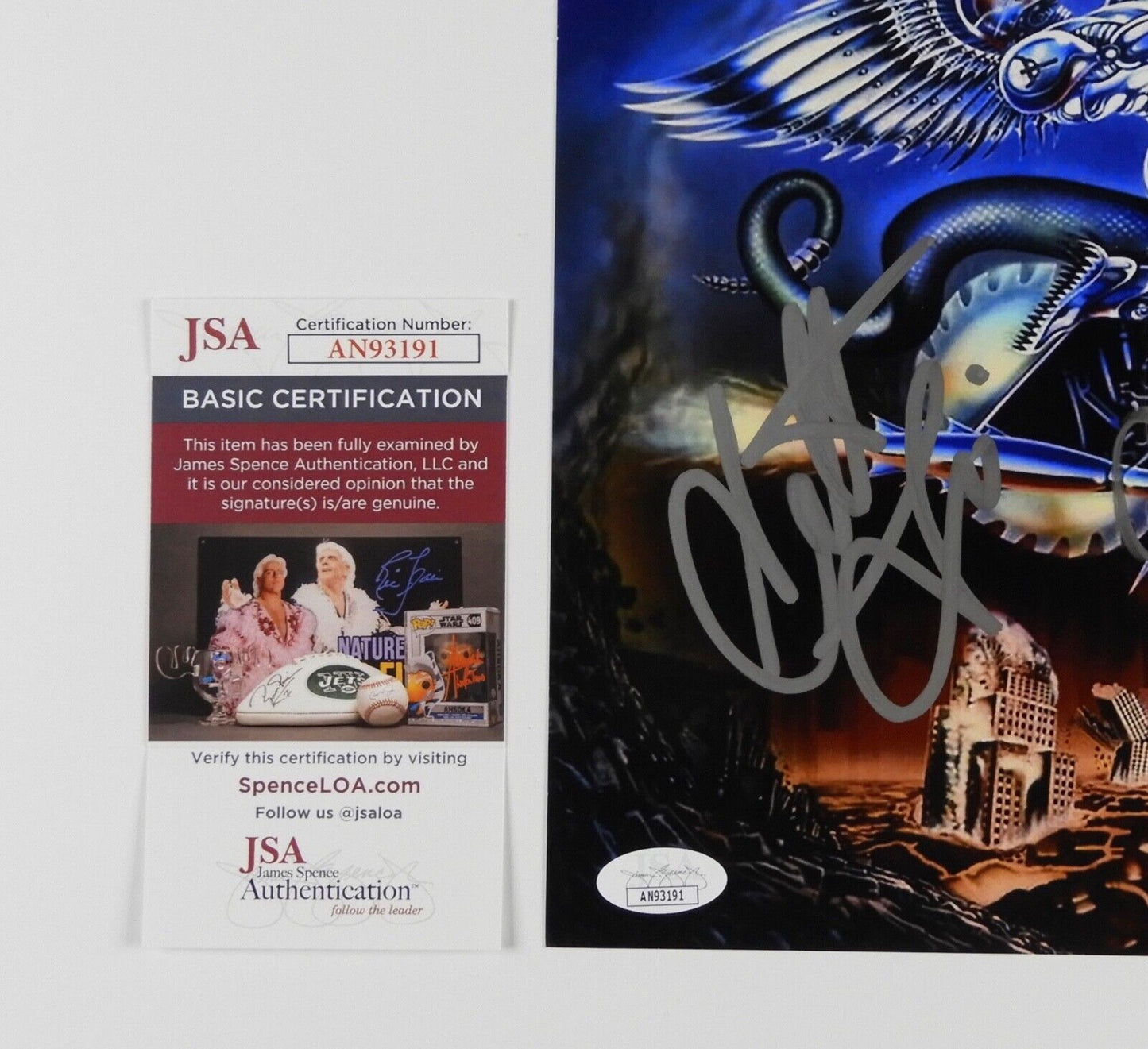 Judas Priest JSA Signed Autograph 12" x 12" photo Painkiller