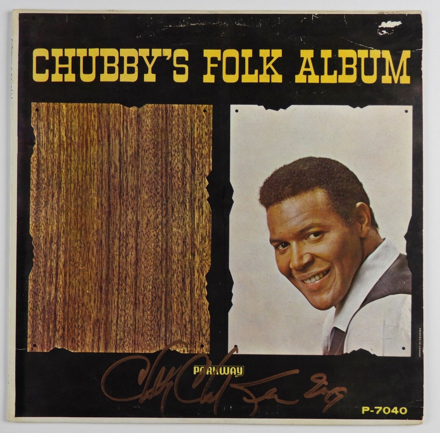 Chubby Checker JSA Signed Autograph Album Record LP Folk Album