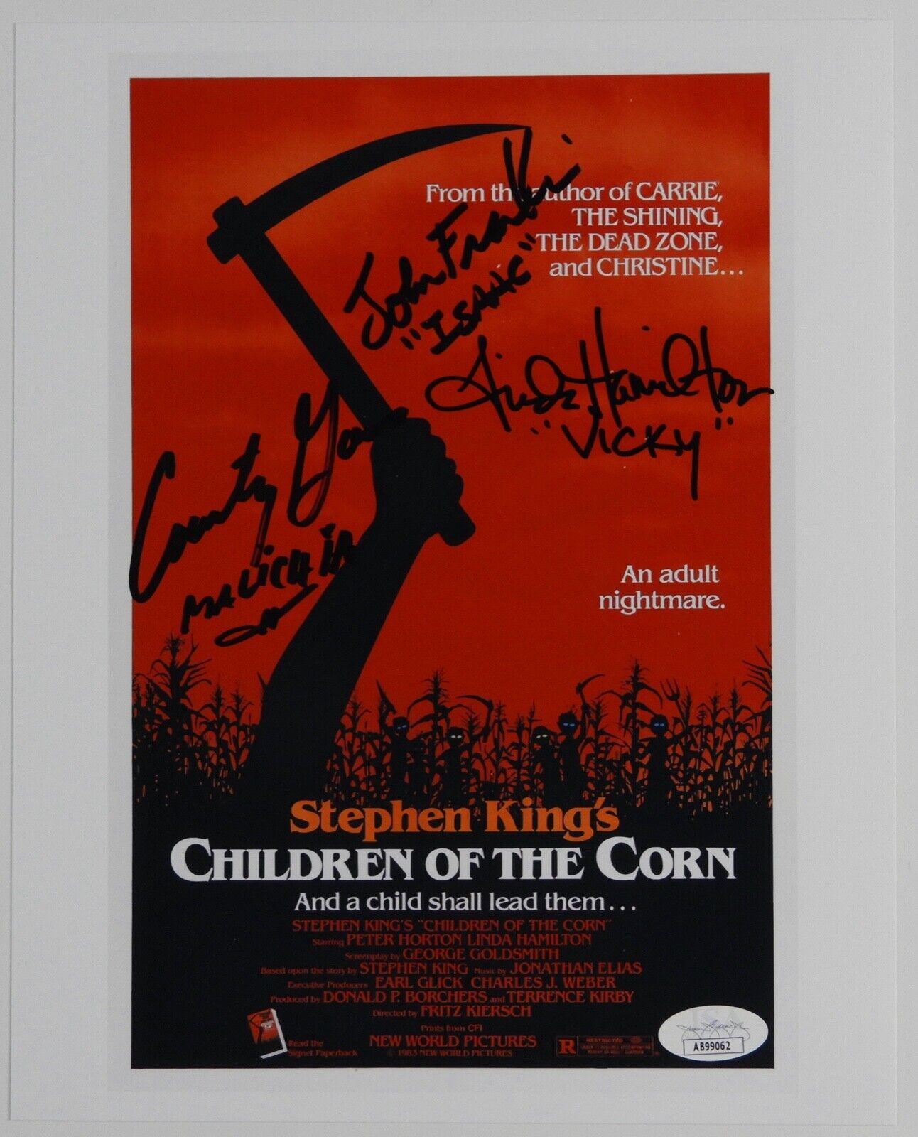 Children Of The Corn JSA Signed Autograph Photo 8 x 10 Linda Hamilton +