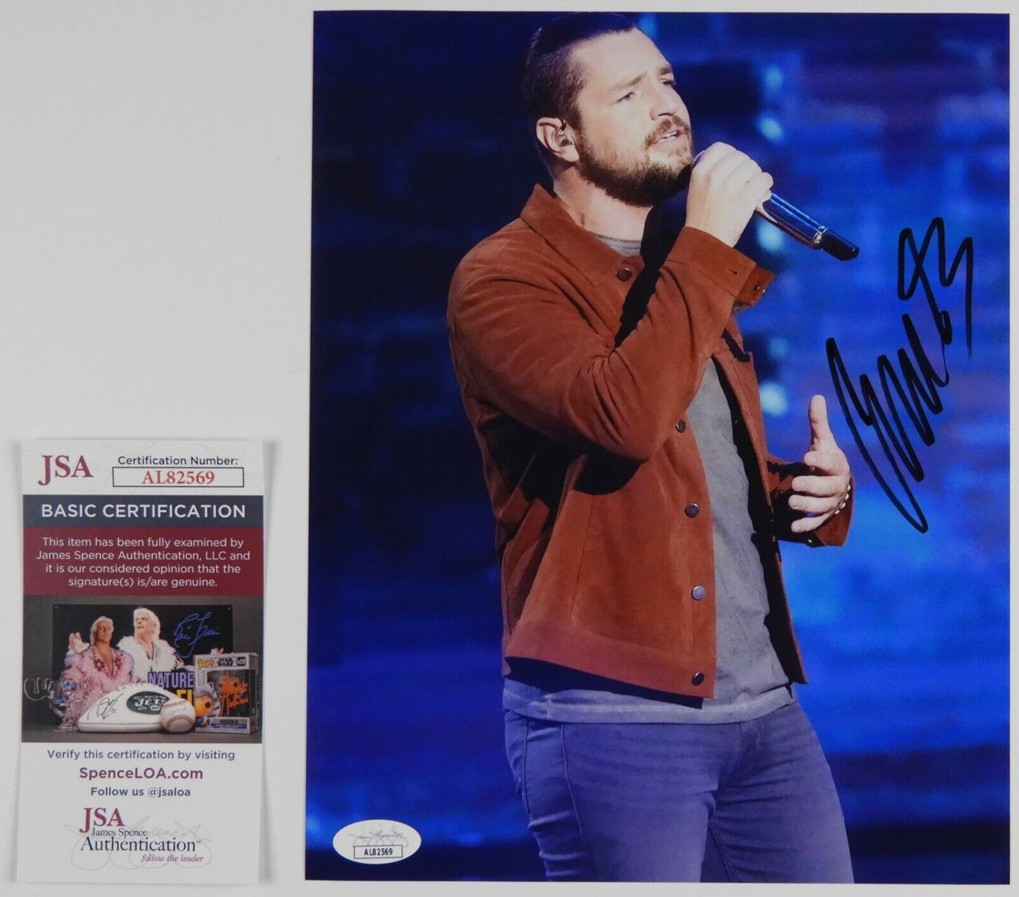 Chayce Beckham JSA Signed Autograph 8 x 10 Photo Country Music Star