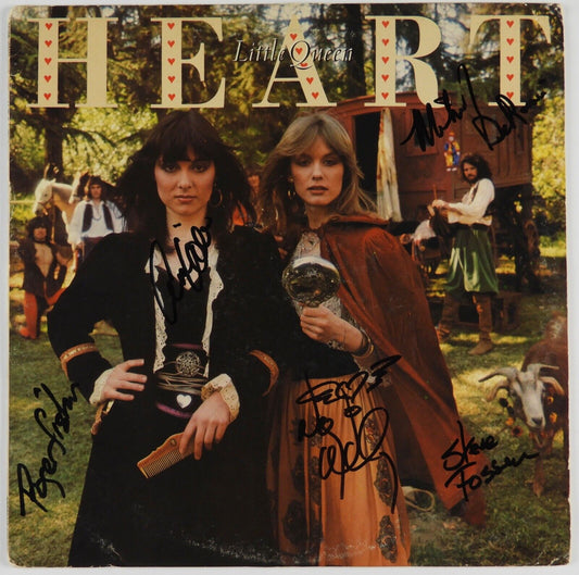 Heart Band JSA Ann Nancy Wilson Bebe Little Queen Signed Autograph Record Album
