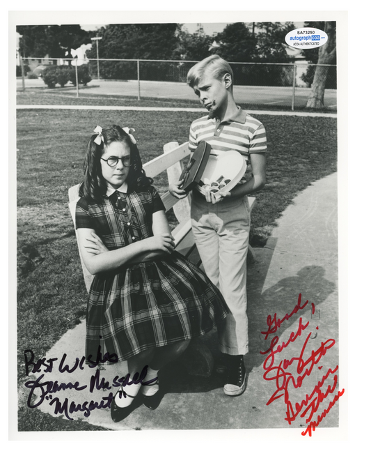 Jay North Dennis The Menace Jeanne Russell  ACOA Signed Autograph 8 x 10 Photo