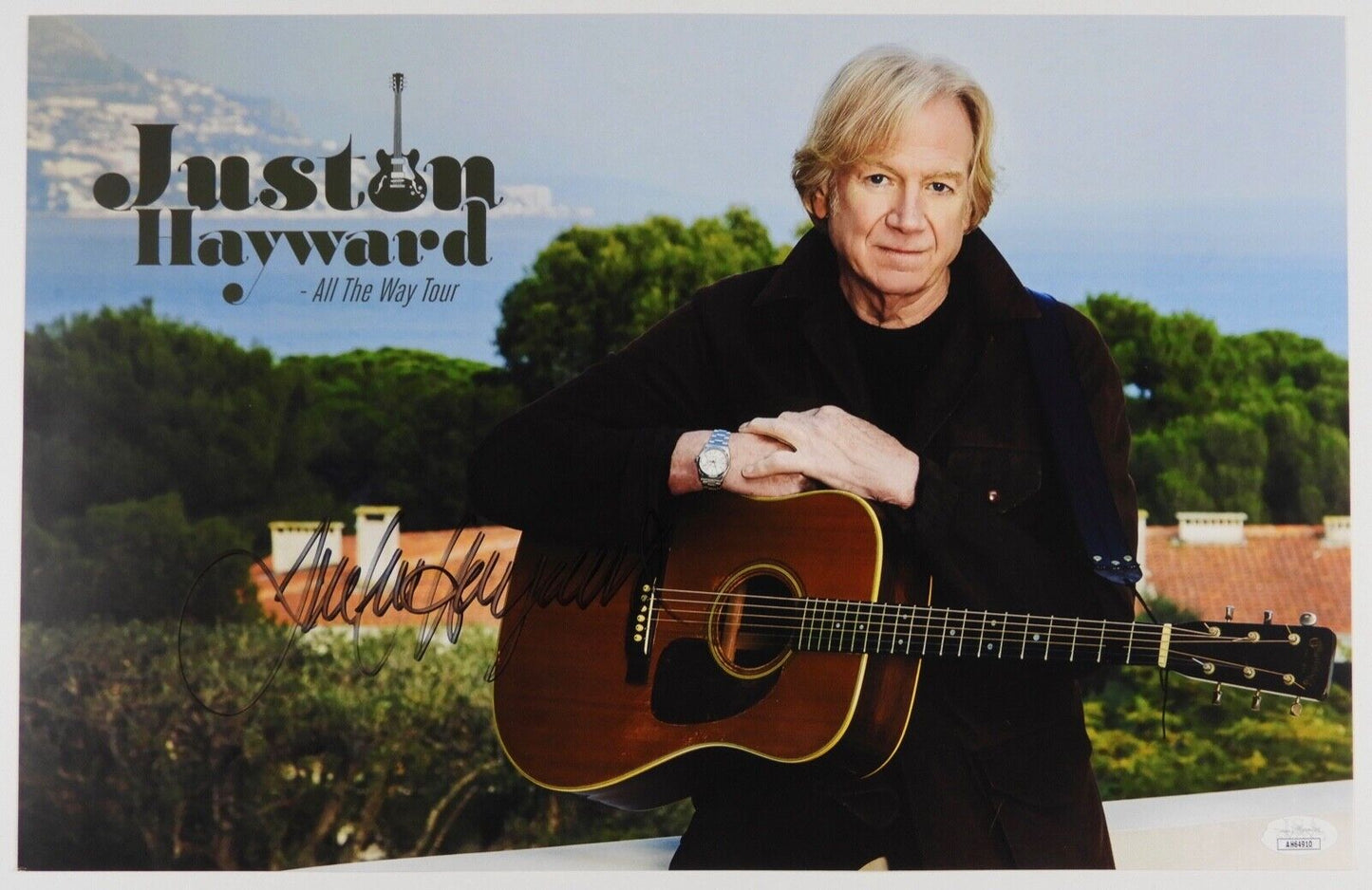 Justin Hayward Lithograph Poster JSA Signed Autograph 11 x 17 The Moody Blues