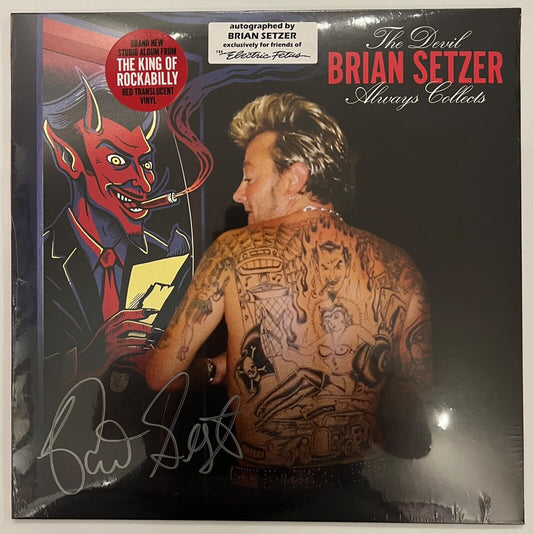 Brian Setzer Signed Autograph Record Vinyl The Devil Always Collects