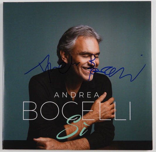 Andrea Bocelli JSA Signed Autograph Record Album Si