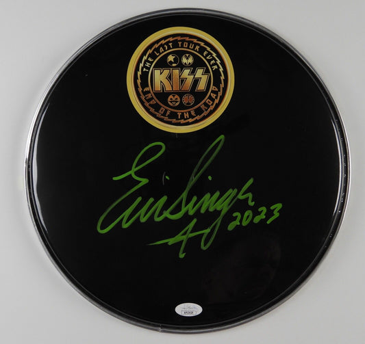 Eric Singer KISS JSA Autograph Signed Drum Head End Of The Road 12" Last 50