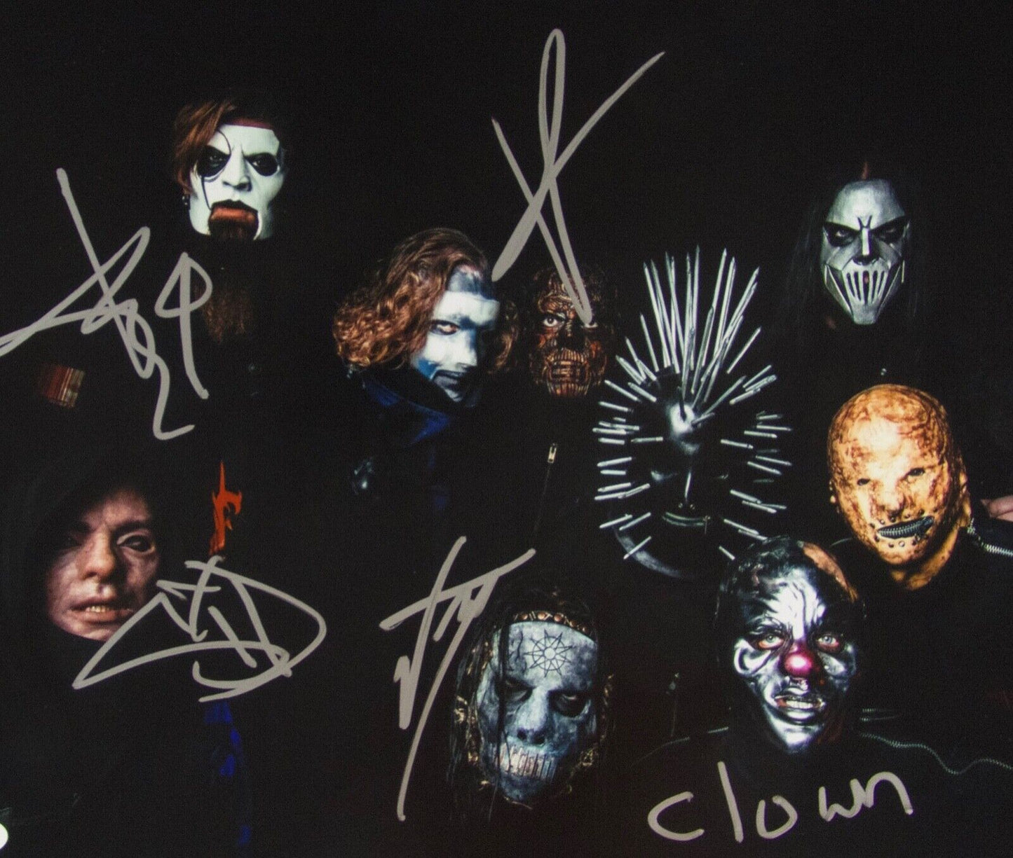 Slipknot Autograph Signed JSA Photo 11 x 14 Sid Wilson Jay Wienberg Clown +