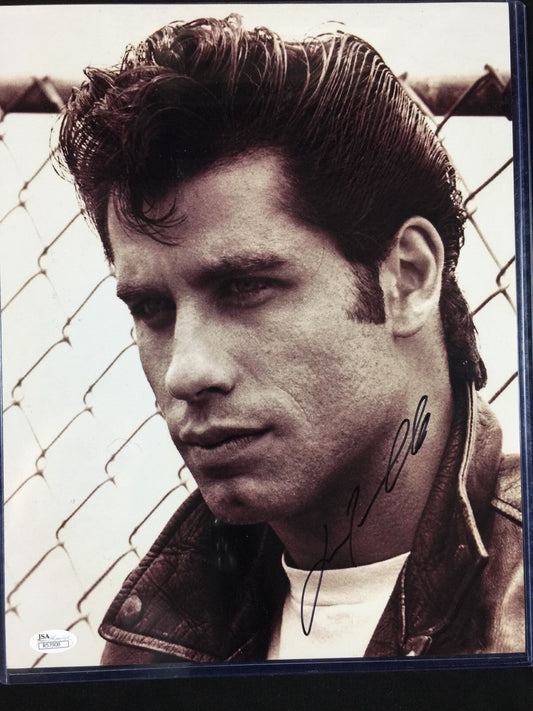 John Travolta Grease Autograph Signed Photo JSA 11x14