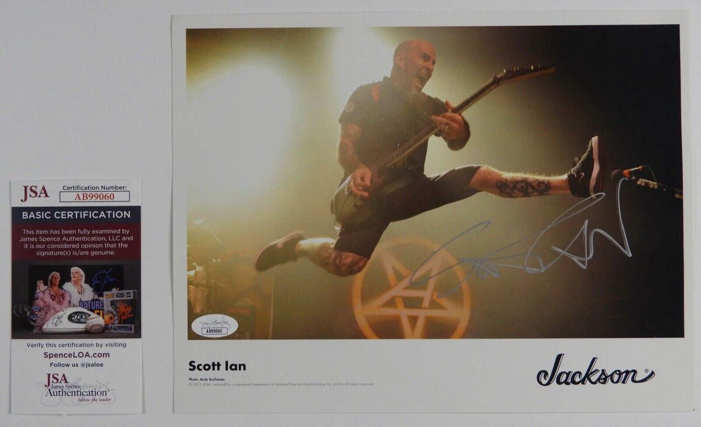 Scott Ian Anthrax JSA Signed Autograph Photo 8 x 10