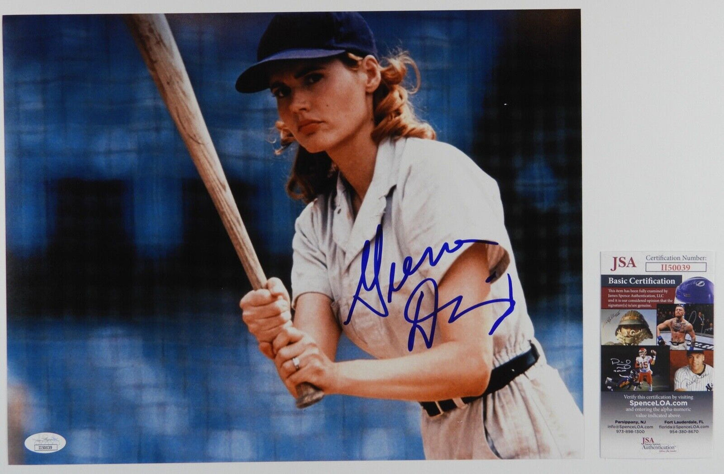 Geena Davis Autograph JSA 11 x 14 Signed Photo League Of Their Own