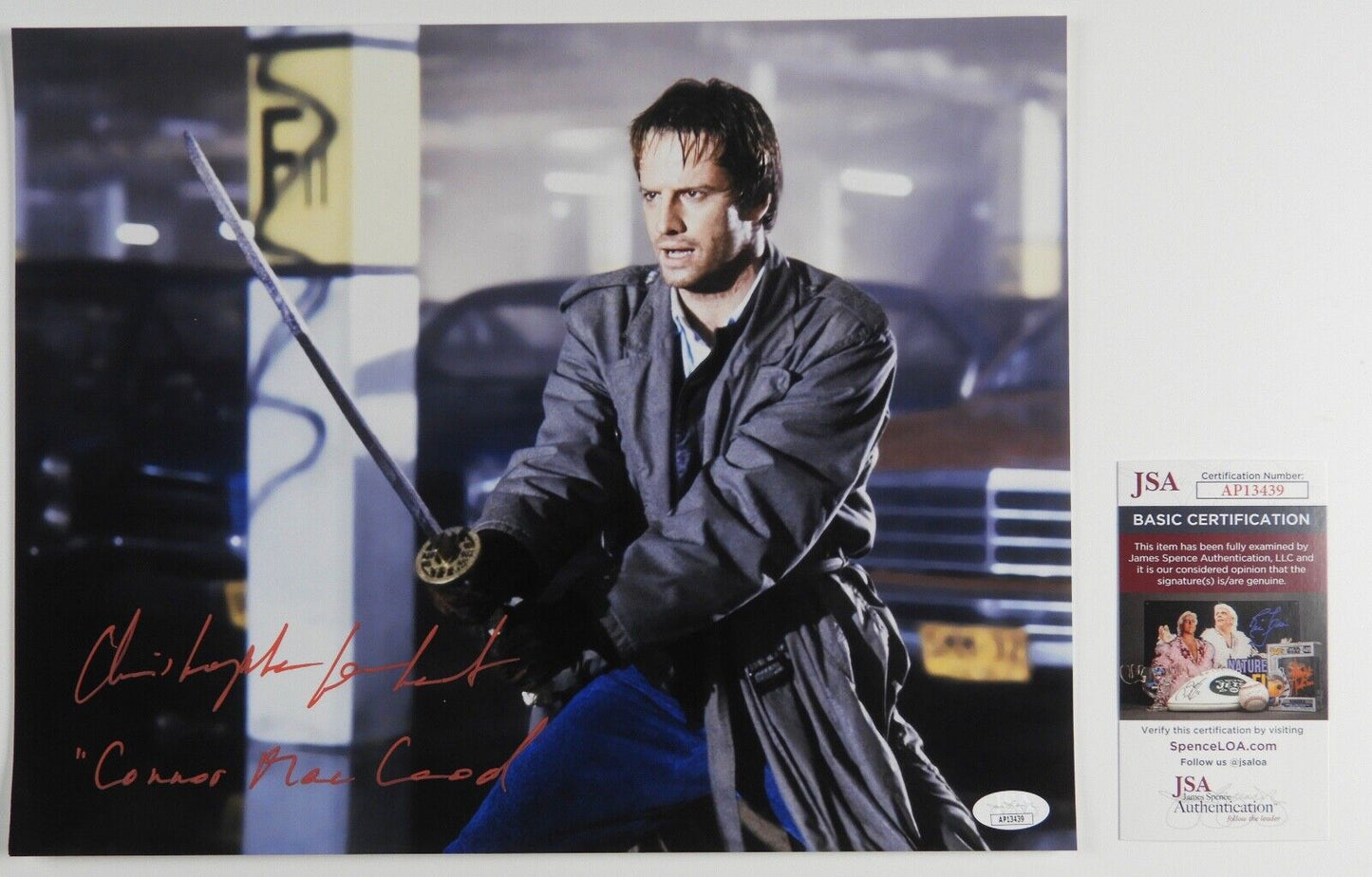 Christopher Lambert Highlander Autograph Signed Photo JSA 11x14