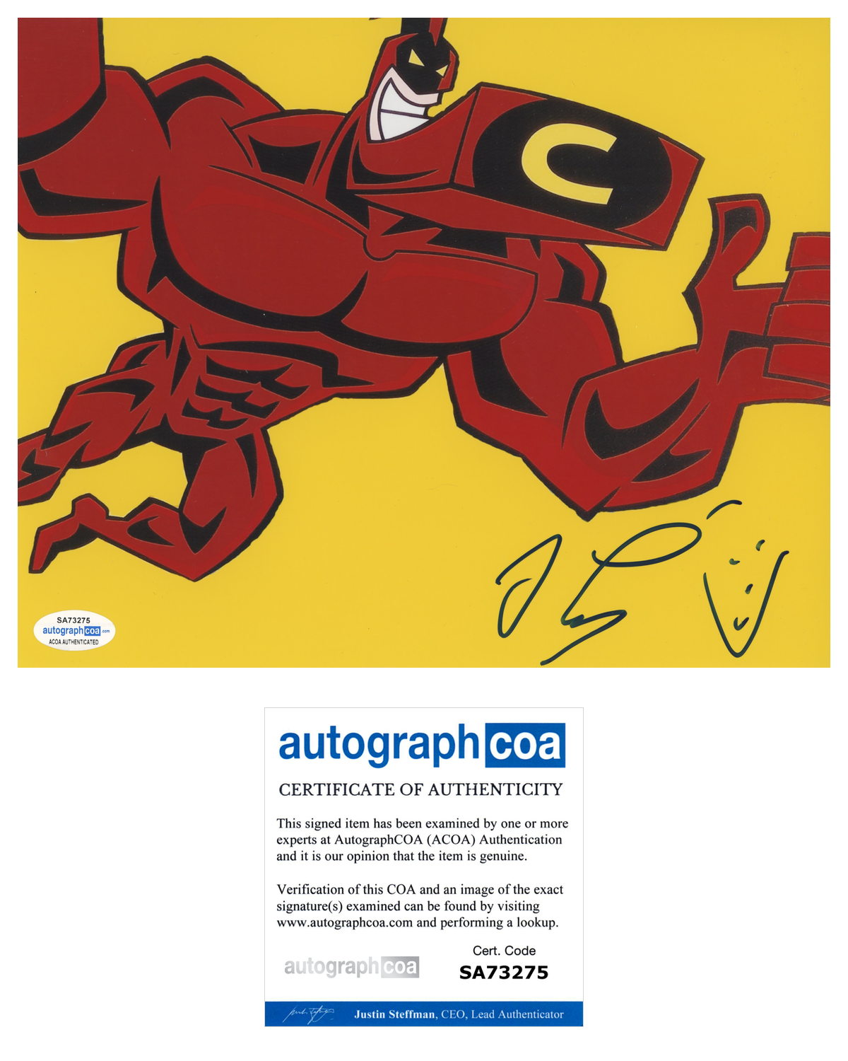 Jay Leno The Crimson Chin ACOA Signed Autograph 8 x 10 Photo