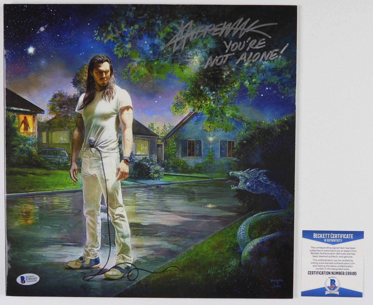 Andrew WK Beckett Signed Autograph Record Album You're Not Alone