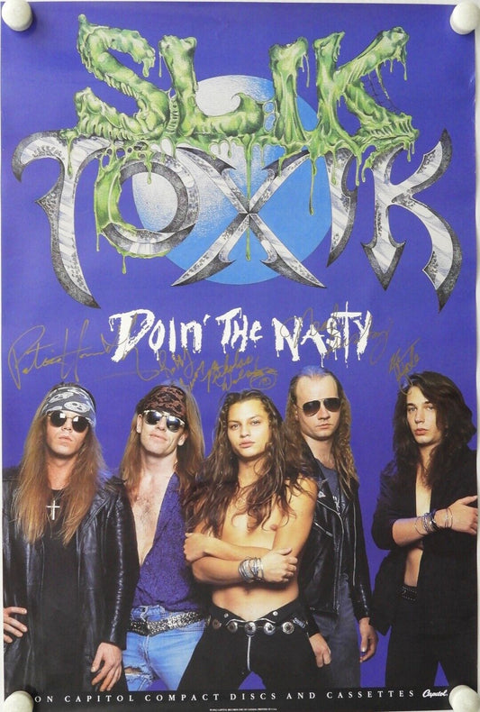 Slik toxik JSA Signed Autograph Promo Poster Fully Signed Doin The Nasty