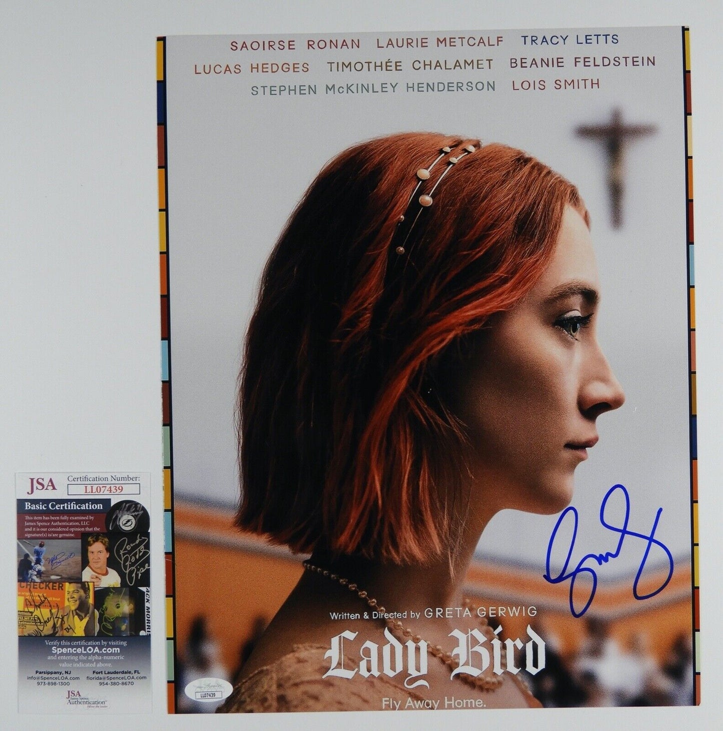 Saoirse Ronan Lady Bird JSA Signed Autograph Photo 8 x 10