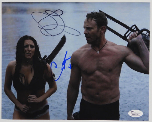 Sharknado Cassandra Scerbo Ian Ziering signed autograph 8 x 10 Photo JSA