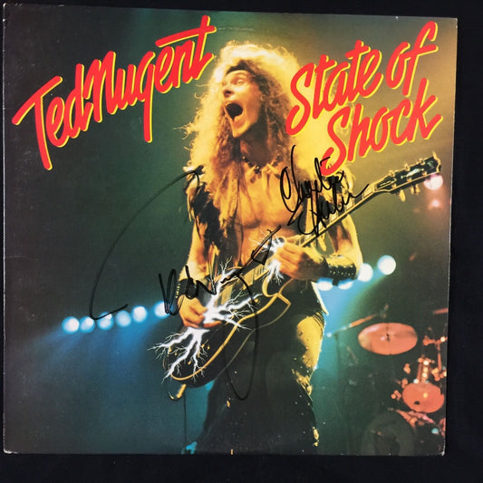 Ted Nugent State Of Shock Signed Autograph Record Album JSA Vinyl