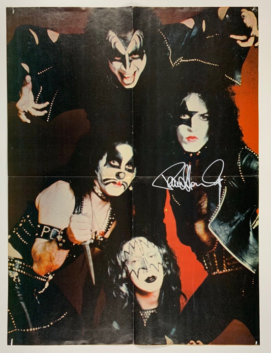 KISS  Paul Stanley Signed Autograph Poster JSA Magazine Pull Out Poster