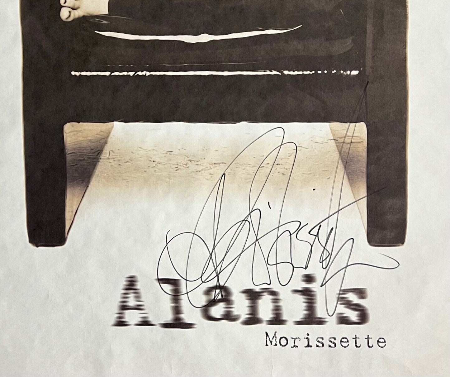 Alanis Morissette Jagged Little Pill Promo Poster JSA Signed Autograph